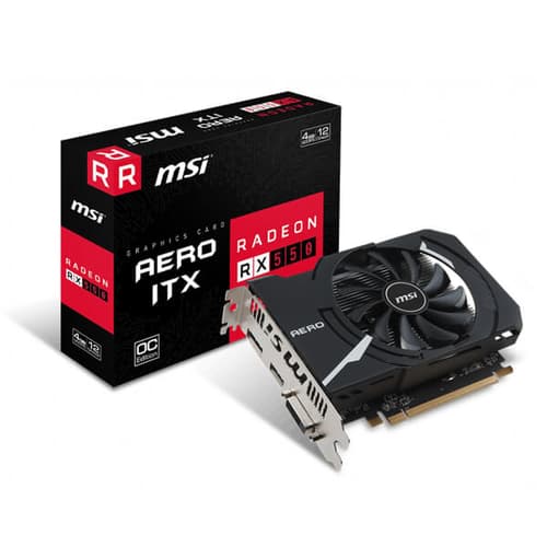 MSI RX 550 Aero ITX OC 4GB Gaming Graphics Card